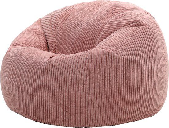 icon Zitzak Fauteuil Kingston - Ribfluweel - Oud roze
