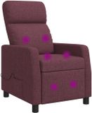 vidaXL Relaxstoel Paars Stof