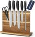 WELLHAUS Porte-couteaux magnétique, double face, en bois