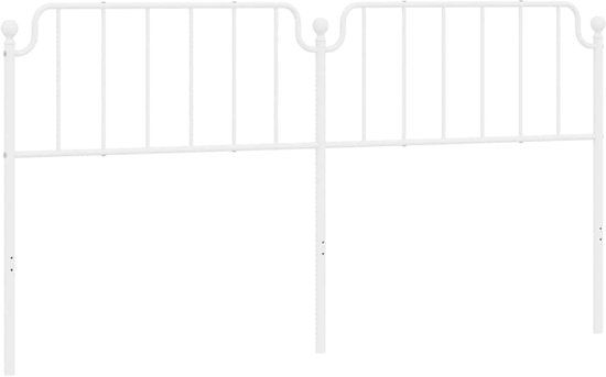 vidaXL Hoofdbord 193 cm metaal wit
