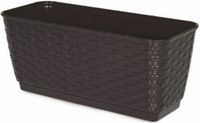 Prosper Plast Ratolla P jardinière, plastique, brun, 29,3x11,9x12,6 cm