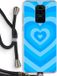 Case Company® - Xiaomi Redmi Note 9 Case with Cord - Heart Blue