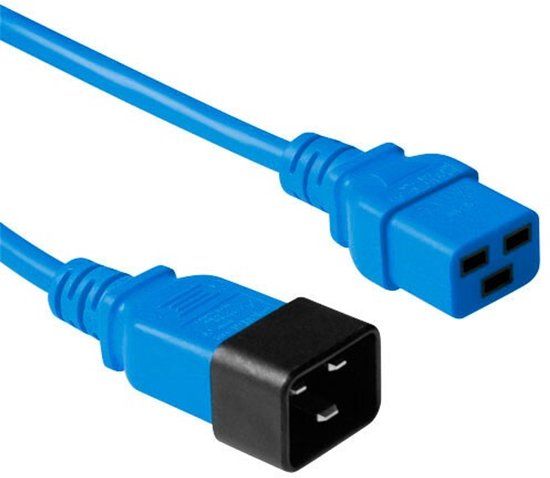 ACT Netsnoer C19 - C20 blauw 0,6 m AK5092