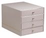 RHODIA 318861C - Ladenbox met 4 Laden Zilver