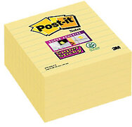 Post-it Super Sticky Zelfklevende notes Geel Gelinieerd 101 x 101 mm 70 gm 6 stuks à 90 vellen