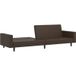 Canapé convertible 2 places marron similicuir