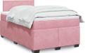 Maison Exclusive - Sommier À Lattes De Lit Avec Matelas Rose 120x190 Cm Velours