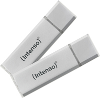 Intenso Ultra Line USB Flash Drive - 2 x 64GB - USB 3.2 Gen 1 - Silver