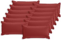 vidaXL Kussensloop 12 stuks Wijnrood 40 x 80 cm Polyester