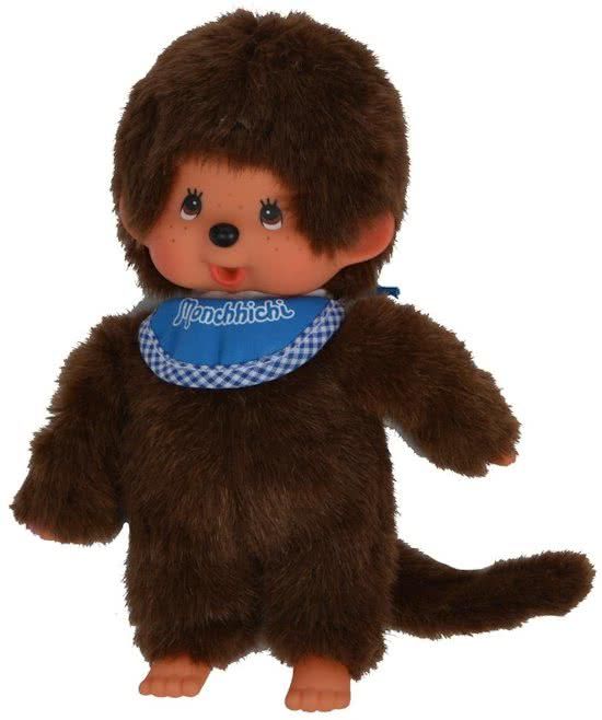 Monchhichi 20 cm Jongen met slab Blauw