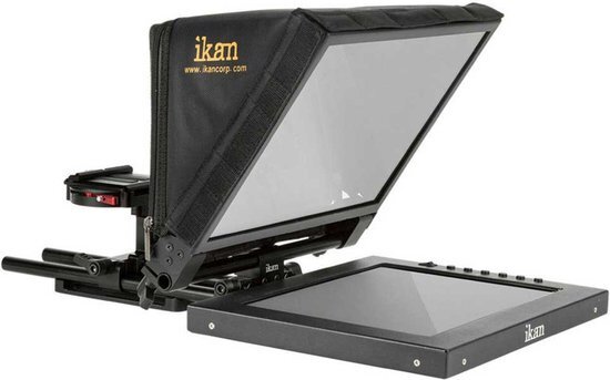 Ikan 8" Rod Based Teleprompter Kit* Zwart, (PT2500), Teleprompter, Zwart, 12 Inch Monitor