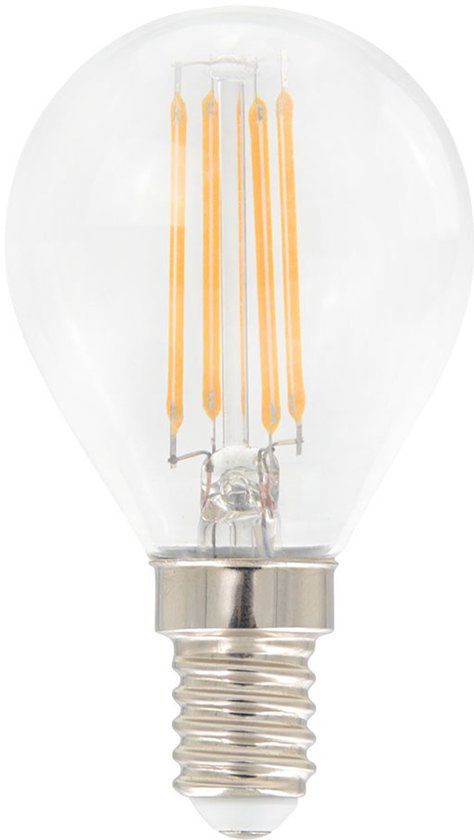 HOFTRONIC LED Filament lamp E14 - 4,5 Watt 470 Lumen - G45 vorm - 2700K Warmwit licht - Dimbaar - Helder glas