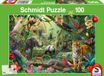Schmidt Puzzle Monde animalier coloré dans la jungle 100 pièces Enfants dès 6 ans