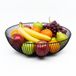 Merkloos Relaxdays Fruitschaal - 28 cm - Metaal - Zwart