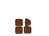Scotch Lot de 4 patins adhésifs alvéolé eur, 24 x 24 mm, marron
