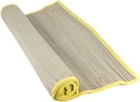 Benson Oprolbare strandmat - riet - 60 x 180 cm - gekleurde rand