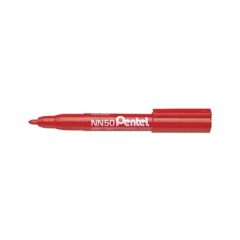 Pentel Viltstift nn50 rond rood 1.5-3mm