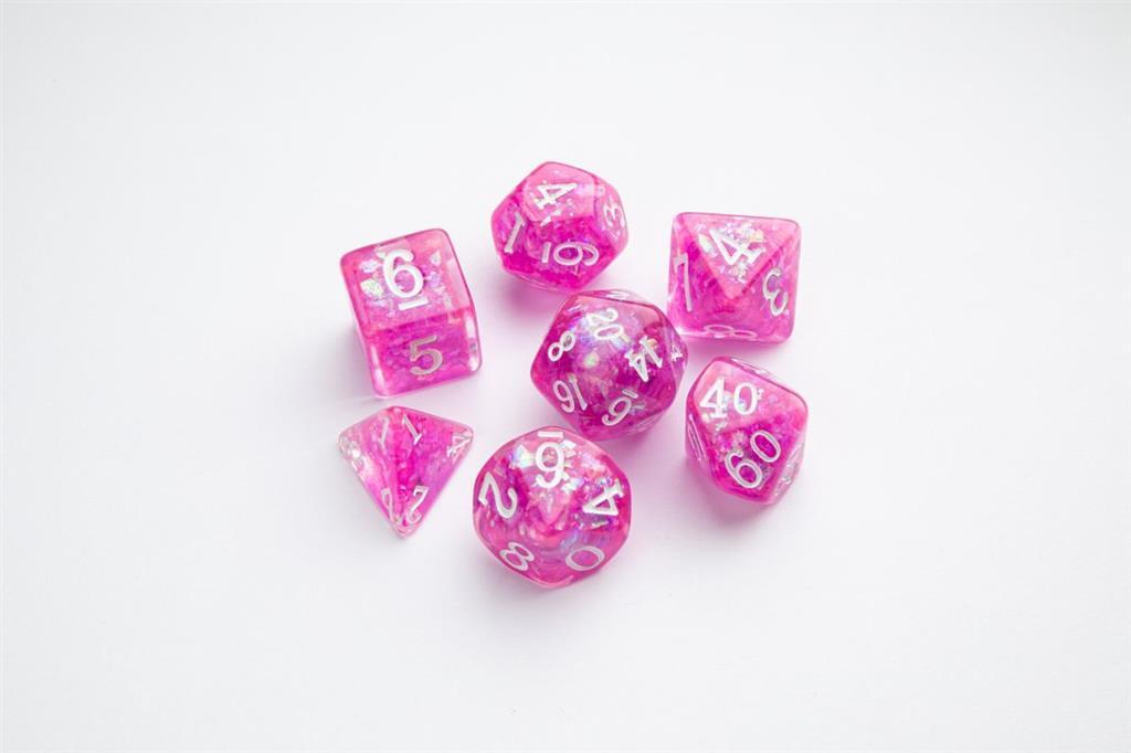 GameGenic Candy-Like Series Dice Set - Rasberry (7 stuks)