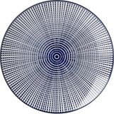 Ritzenhoff & Breker Royal Makoto, platte bordenset, 4-delig, 26,5 cm diameter, porseleinen servies, blauw-wit
