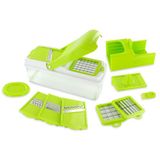 EASY MAKE KD3211 Mandoline multifonction 5 en 1 Inox/PP Vert/Blanc 27,50 x 11,50 x 12,50 cm