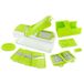 EASY MAKE KD3211 Mandoline multifonction 5 en 1 Inox/PP Vert/Blanc 27,50 x 11,50 x 12,50 cm