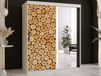 SOSNY Armoire 2 portes coulissantes 150 cm blanc avec miroir