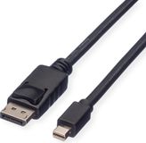 Roline DisplayPort kabel, DP M - Mini DP M, zwart, 1 m