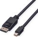 Roline DisplayPort kabel, DP M - Mini DP M, zwart, 1 m