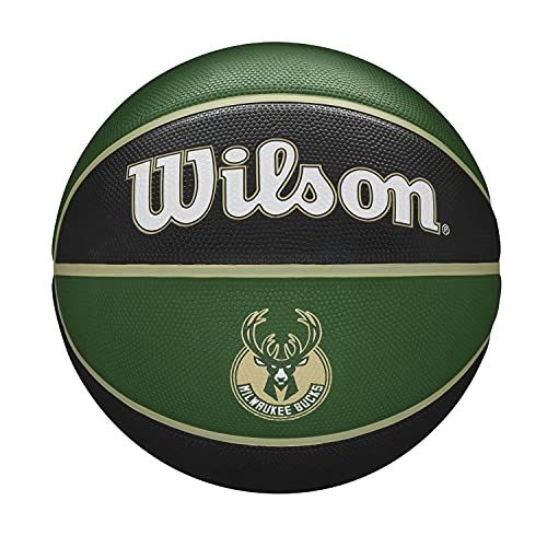 Wilson NBA Team Tribute Basketball - Milwaukee Bucks - Size 7 - Outdoor