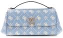 GUESS Emelie Logo Flap Crossbody Light Blue Logo