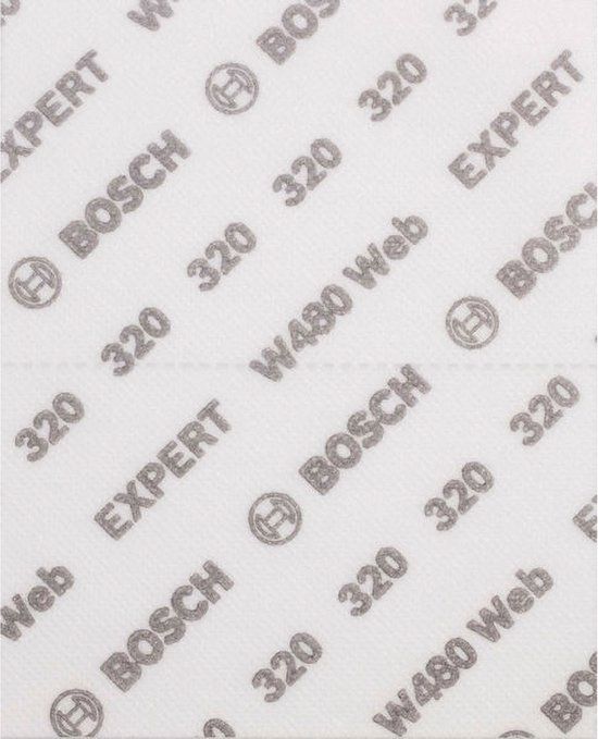 Bosch Professional Bosch EXPERT W480 Web Handschuurblad – 1/4 Blad – Korrel 320 – 11.5 x 14 cm – Watervast