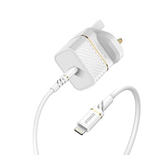 OtterBox UK USB-C Muur Lader 20W PD + Performance USB C-Lightning 1m Kabel, Snel Laden Bundle, Wit