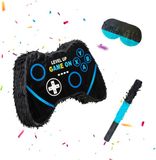 Relaxdays Piñata-set - 3-delig - controller - zwart - blauw