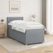 vidaXL Boxspringbed met matras, lichtgrijs, 80 x 200 cm, stof