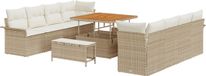 vidaXL Banc de jardin - Ensemble - Beige - et - Crème