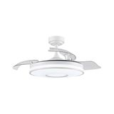 Levitantes Plafondventilator, 72 W, wit, 32/44,5 x 38/91 cm, 6 snelheden 108D, 3000-4000-6000 K, 3 uitklapbare vleugels