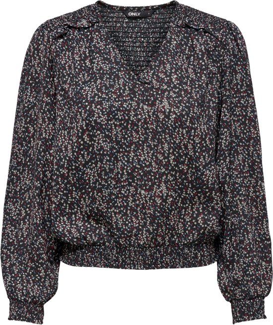 ONLY ONLTIANA L/S SMOCK TOP WVN NOOS - Zwart - Dames - Maat S