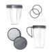 Premium Axer Premium Accessoire Kit Compatibel met NutriBullet 900W/600W Series, Cups & Blade & Hersluitbaar Deksel & Pakking & Tandwiel & Schokbrekers Vervangingsonderdelen (11 Pcs)