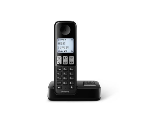 Philips D2551B - DECT telefoon - Draadloos - Antwoordapparaat - Zwart