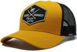 Surf Monkey Trucker Cap 5 Panel One Size Organisch Cotton Zwarte mosterd
