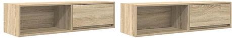 vidaXL TV-meubel Sonoma eikenhout 2 stuks 100x31x25,5cm