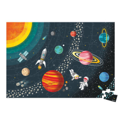 Janod ® Educatieve puzzel zonnestelsel, 100 stuks