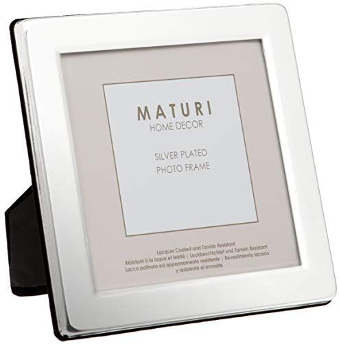 Maturi verzilverde fotolijst - vlakke randafwerking 10 x 10 cm