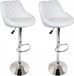 TRESKO Tabourets de bar - Set de 2 - Blanc