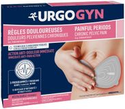 URGOGYN - Elektrotherapie pleister - Pijnlijke menstruatie - Bekkenpijn - Endometriose - Oplaadbaar - 15 Intensiteitsniveaus - Vanaf de eerste menstruatie, Grijs