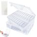 Boîte de rangement - Set de 62 - Transparent - 60 x 5,5 x 5,5 cm et 2 x 22,5 x 17 cm - Avec couvercle