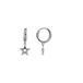 Lihus Boucles d'oreilles en zircone brillante avec plaquage rhodié