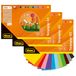 Idena 90258 - Kleipapier DIN A3, 3 blokken met elk 12 vellen knutselpapier in 12 stralend mooie kleuren, 150 g/m², FSC-mix