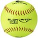 CHAMPRO Game ASA Slow Pitch .44 COR, 375 Compression, Poly Synthetic Cover, Red Stitches (Optic Yellow, 30.5 cm), Pack of 12