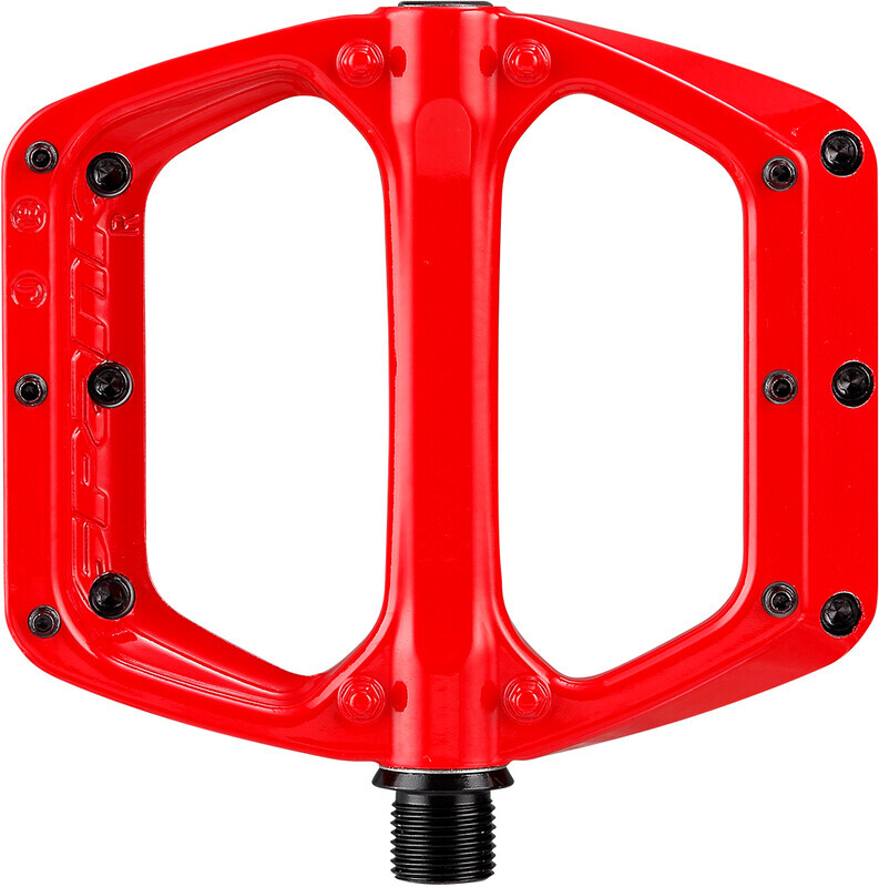 Spank Spoon DC Flat Pedal, red